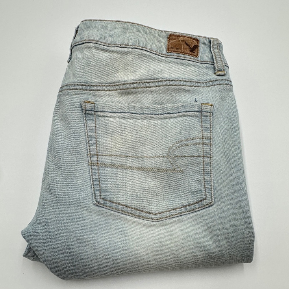 American Eagle Favorite Boyfriend Jeans Womens 6 Long Low Rise Distressed Y2K